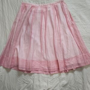 Talbots Red & White Striped A-Line Skirt | Cotton Blend | Size 12